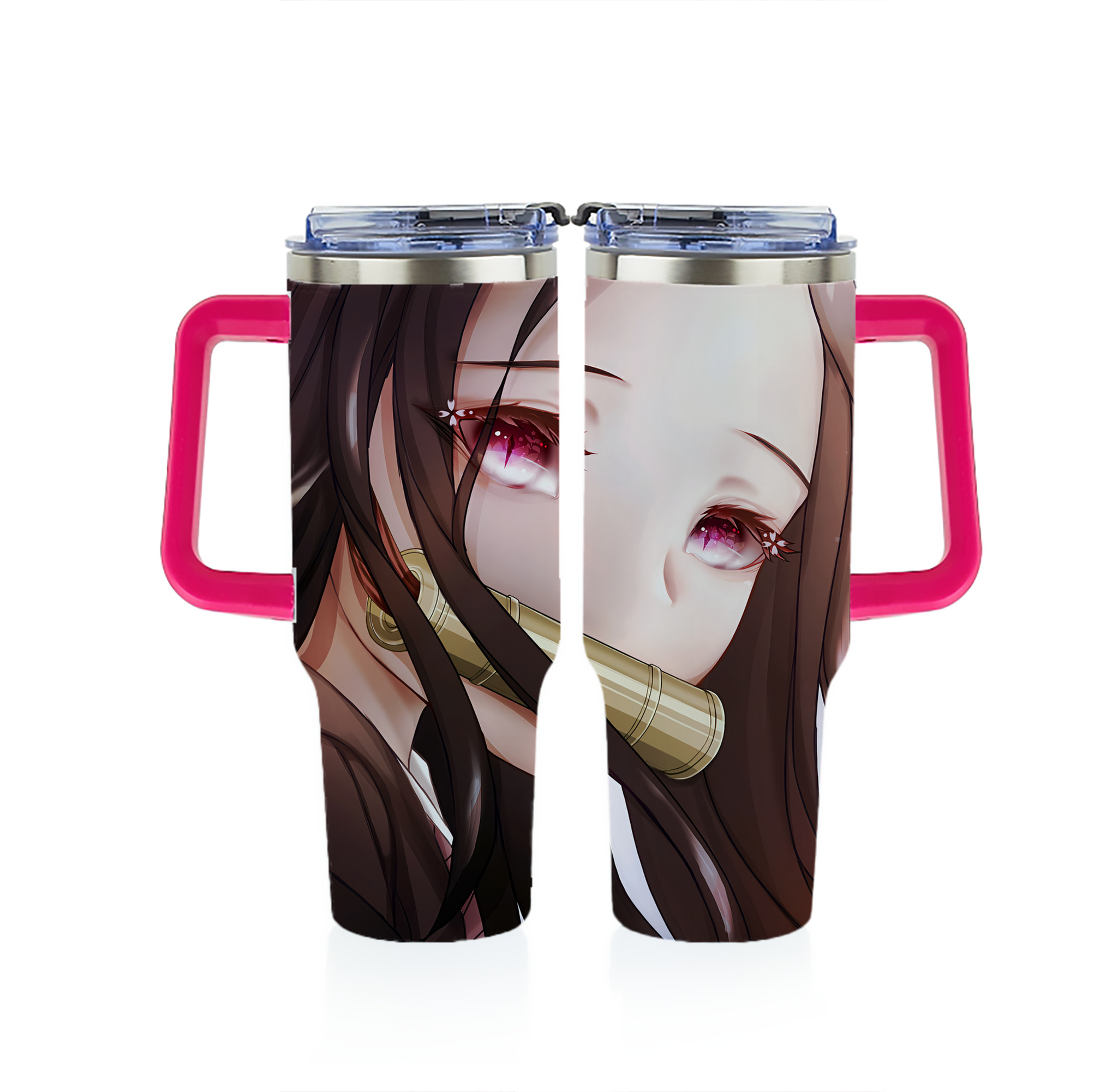 （画像用） 鬼滅の刃（きめつのやいば）竈門 禰󠄀豆子／かまど ねずこ Kamado Nezuko 1200ｍLフルプリント車用タンブラー